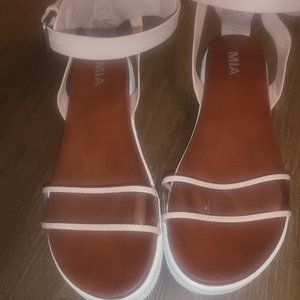 Mia Strapped Sandal - Baby Pink / White size 9.5